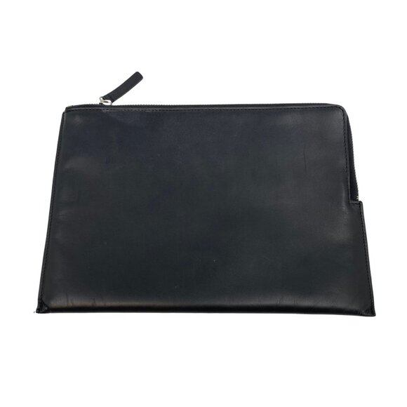 Everlane Black Zip-Around Leather Clutch | Stylish Anytime Accessory - Picture 1 of 6